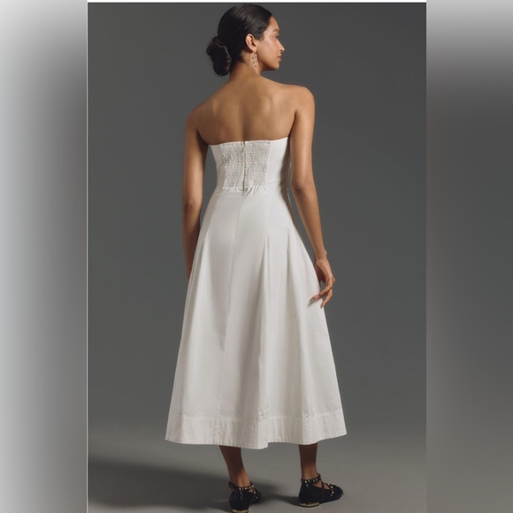 Anthropologie Mare Mare Strapless Seamed A-Line Midi Dress - Picture 6 of 16